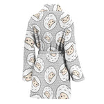 Kawaii Sheep Pattern Print Women's Bathrobe