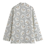 Kawaii Sheep Pattern Print Women's Blazer