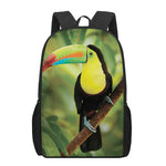 Keel-Billed Toucan Print 17 Inch Backpack