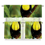 Keel-Billed Toucan Print 3 Piece Kitchen Curtains