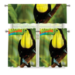 Keel-Billed Toucan Print 3 Piece Kitchen Curtains