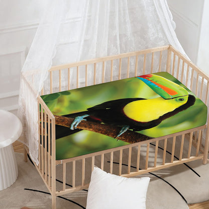 Keel-Billed Toucan Print Baby Crib Sheet