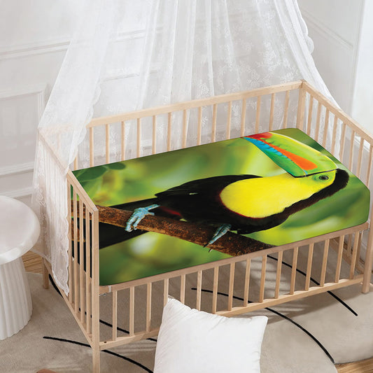 Keel-Billed Toucan Print Baby Crib Sheet
