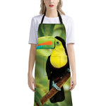 Keel-Billed Toucan Print Bib Apron With Pocket