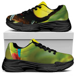 Keel-Billed Toucan Print Black Chunky Shoes