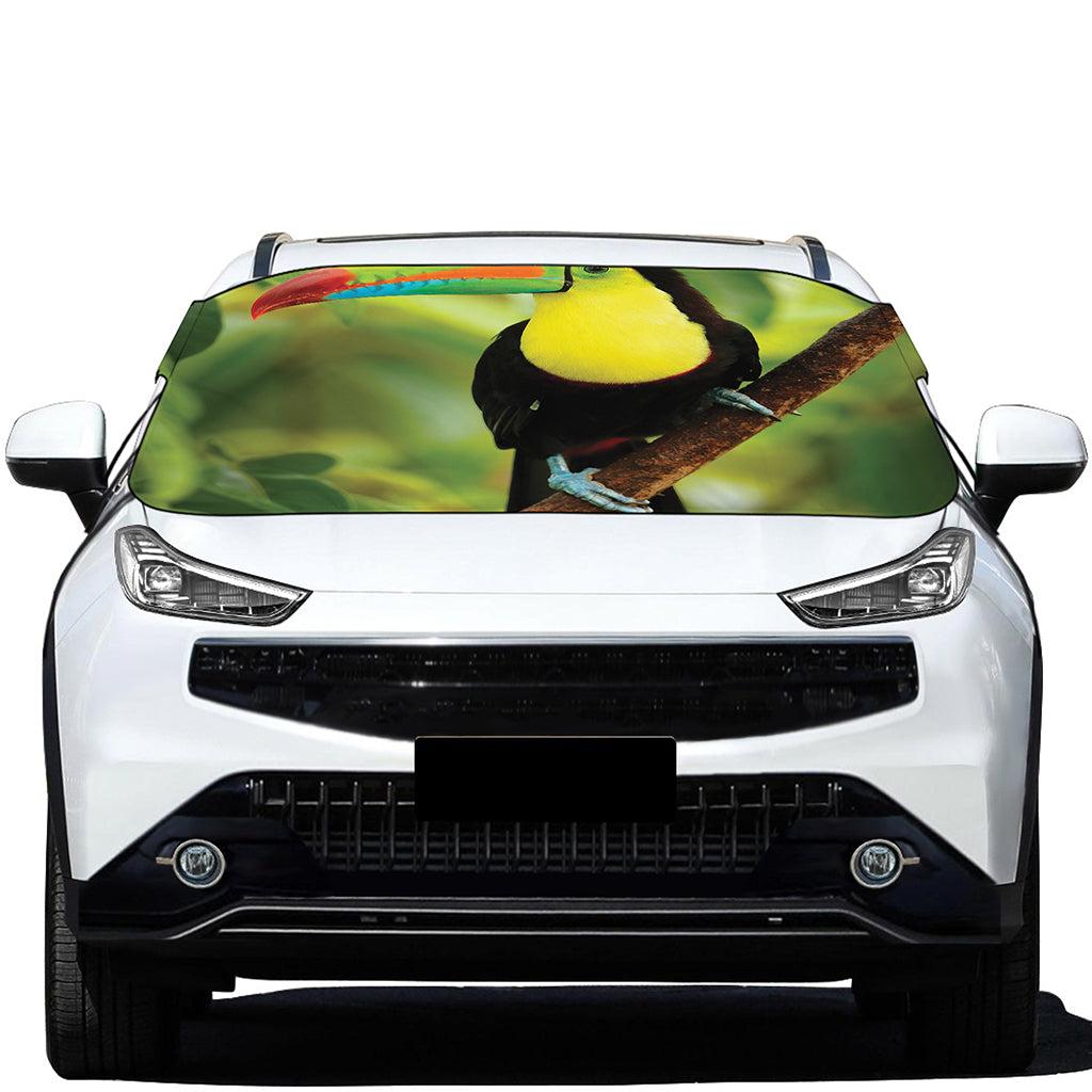 Keel-Billed Toucan Print Car Windshield Snow Cover