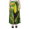 Keel-Billed Toucan Print Chiffon Maxi Skirt