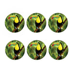 Keel-Billed Toucan Print Coaster Set
