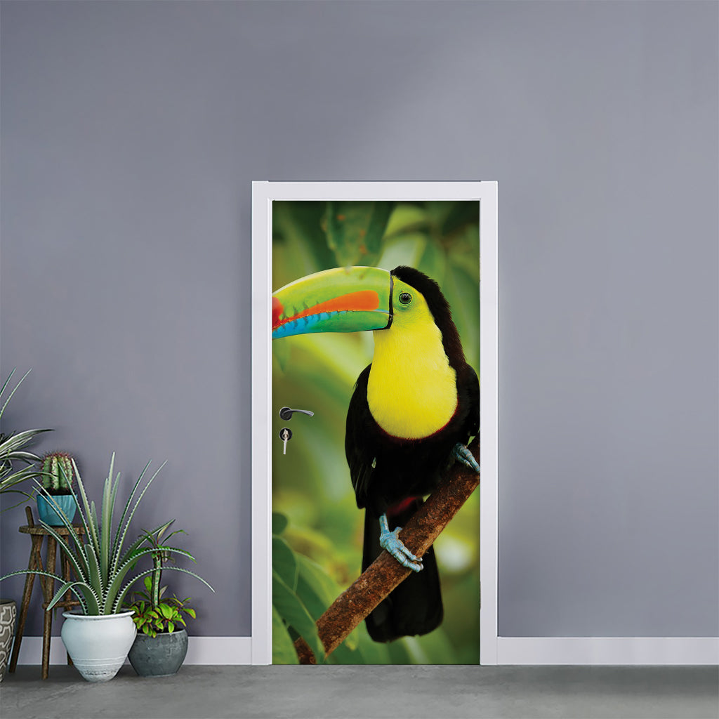 Keel-Billed Toucan Print Door Sticker