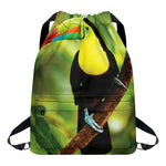 Keel-Billed Toucan Print Drawstring Backpack