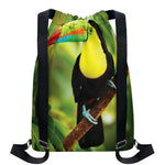 Keel-Billed Toucan Print Drawstring Backpack