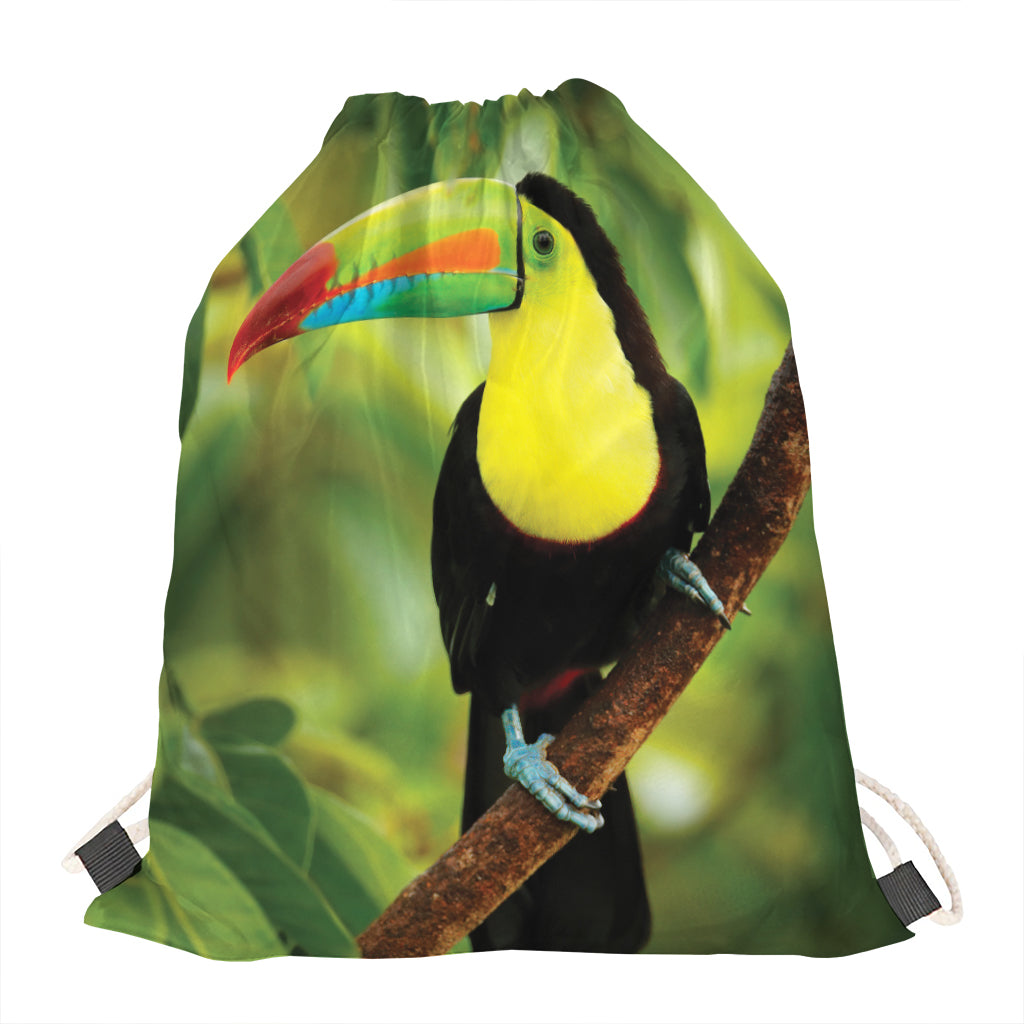 Keel-Billed Toucan Print Drawstring Bag