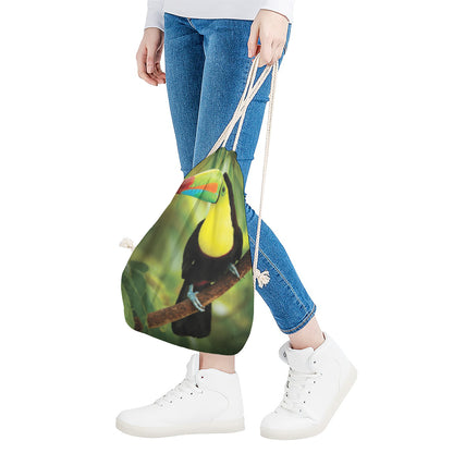 Keel-Billed Toucan Print Drawstring Bag