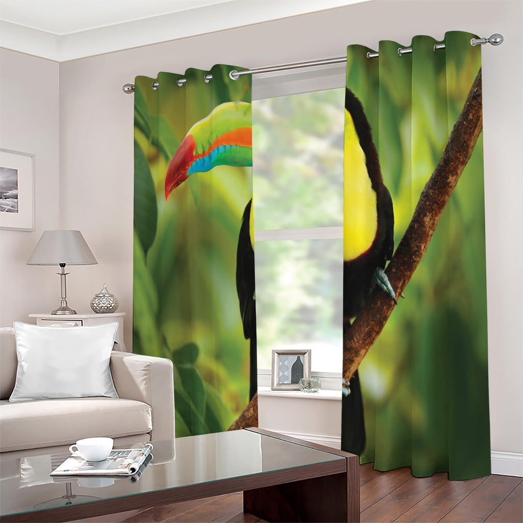 Keel-Billed Toucan Print Extra Wide Grommet Curtains