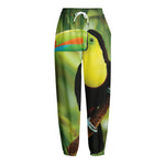 Keel-Billed Toucan Print Fleece Lined Knit Pants