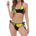 Keel-Billed Toucan Print Halter Scoop Tie Side Bikini