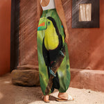 Keel-Billed Toucan Print Harem Pants