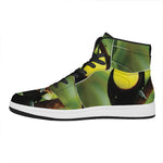 Keel-Billed Toucan Print High Top Leather Sneakers