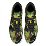 Keel-Billed Toucan Print High Top Leather Sneakers