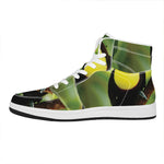 Keel-Billed Toucan Print High Top Leather Sneakers