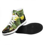 Keel-Billed Toucan Print High Top Leather Sneakers