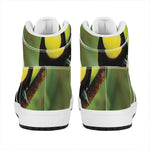 Keel-Billed Toucan Print High Top Leather Sneakers