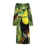 Keel-Billed Toucan Print Hooded Bathrobe