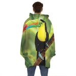 Keel-Billed Toucan Print Hoodie Blanket