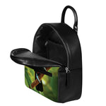 Keel-Billed Toucan Print Leather Backpack