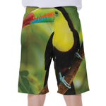 Keel-Billed Toucan Print Men's Beach Shorts