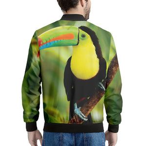 Keel-Billed Toucan Print Men's Bomber Jacket