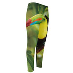 Keel-Billed Toucan Print Men's Compression Pants