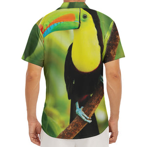 Keel-Billed Toucan Print Men's Deep V-Neck Shirt