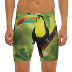 Keel-Billed Toucan Print Men's Long Boxer Briefs