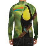 Keel-Billed Toucan Print Men's Long Sleeve Rash Guard