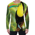 Keel-Billed Toucan Print Men's Long Sleeve T-Shirt