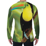 Keel-Billed Toucan Print Men's Long Sleeve T-Shirt