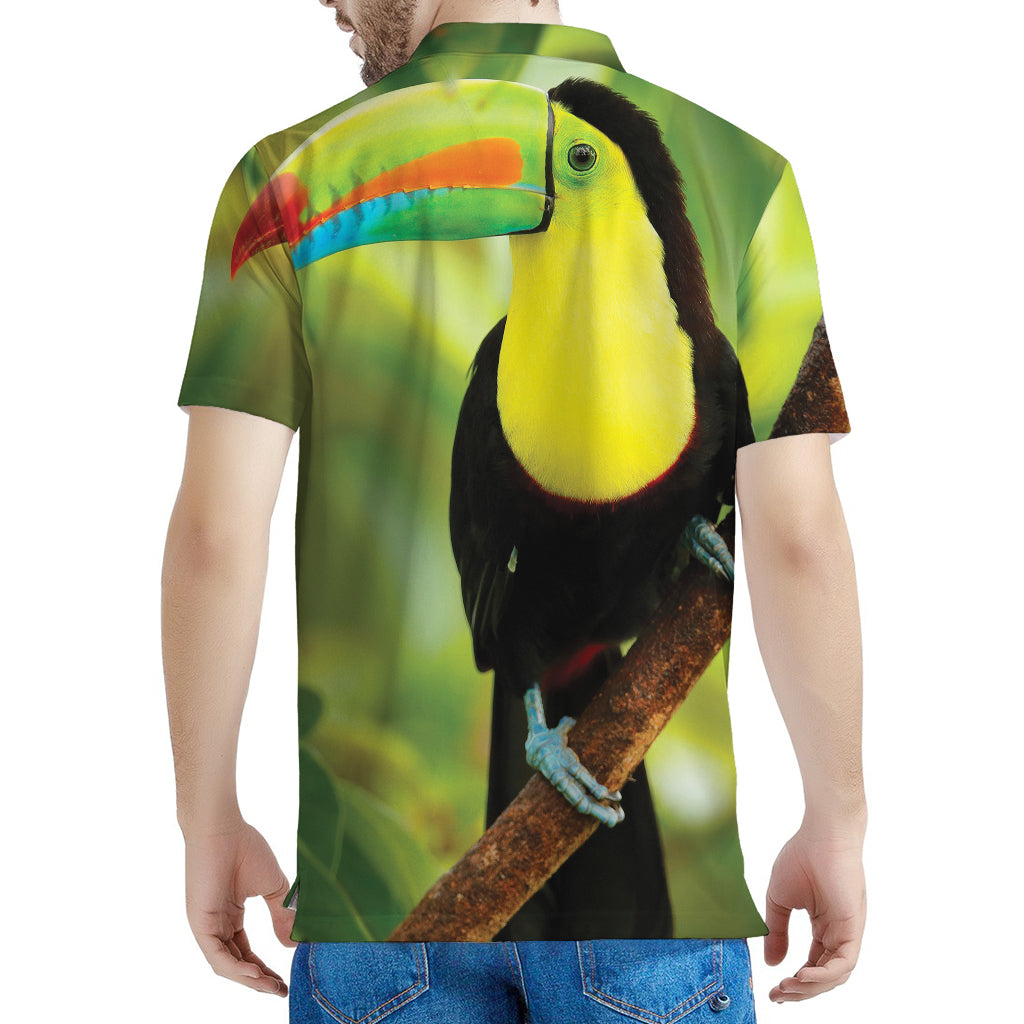 Keel-Billed Toucan Print Men's Polo Shirt