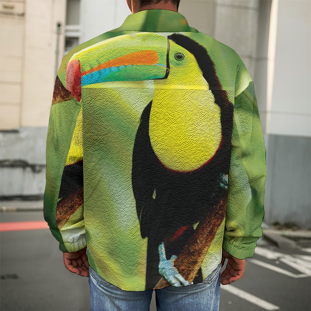 Keel-Billed Toucan Print Men's Shirt Jacket