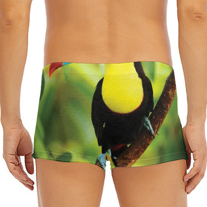 Keel-Billed Toucan Print Men's Short Boxer Briefs