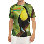 Keel-Billed Toucan Print Men's Short Sleeve Rash Guard