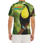 Keel-Billed Toucan Print Men's Short Sleeve Rash Guard