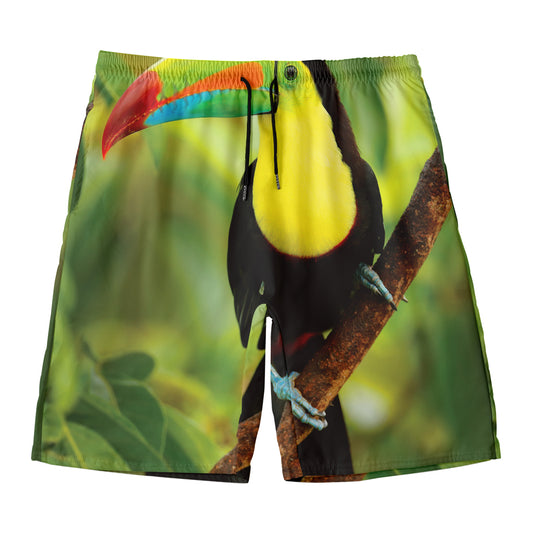 Keel-Billed Toucan Print Men's Swim Trunks