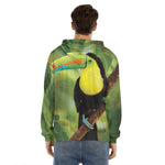 Keel-Billed Toucan Print Men's Velvet Pullover Hoodie