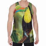 Keel-Billed Toucan Print Men's Velvet Tank Top