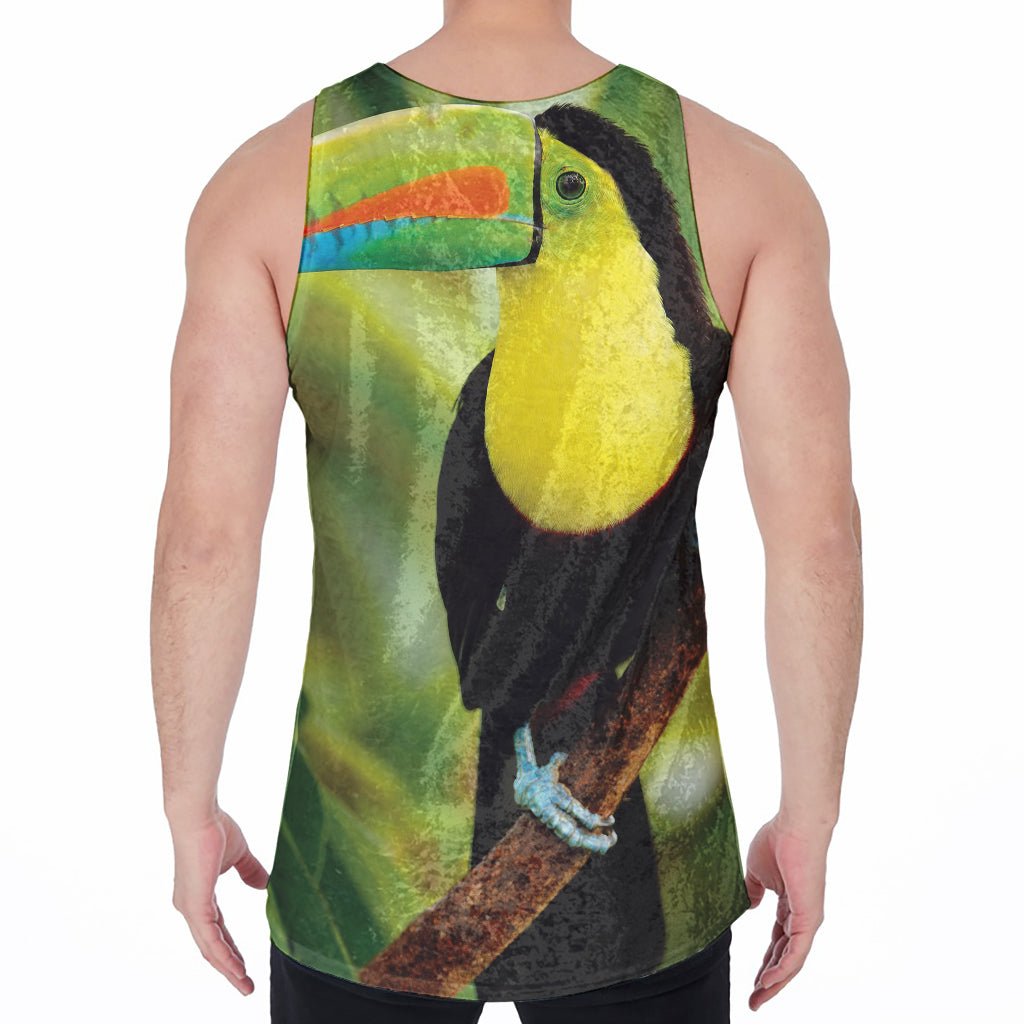 Keel-Billed Toucan Print Men's Velvet Tank Top