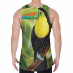 Keel-Billed Toucan Print Men's Velvet Tank Top