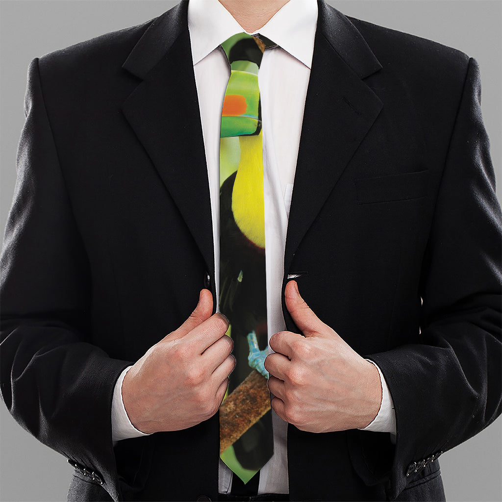 Keel-Billed Toucan Print Necktie