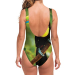 Keel-Billed Toucan Print One Piece Swimsuit