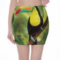 Keel-Billed Toucan Print Pencil Mini Skirt
